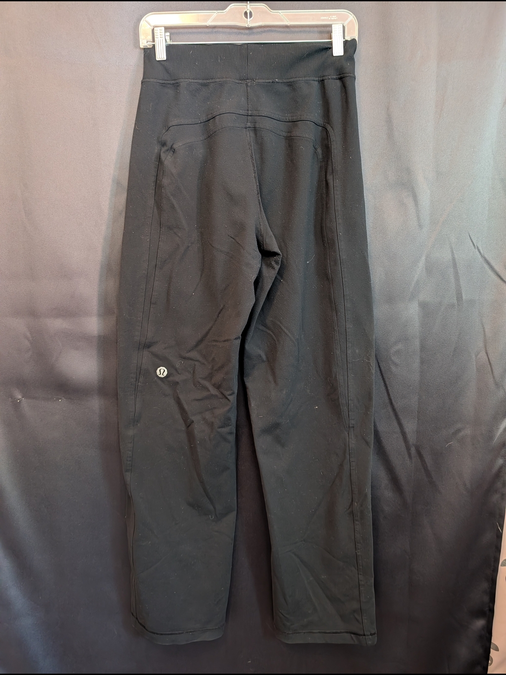 lululemon athletica Black Track Joggers with Subtle Logo Loose Fit Butt Enhance